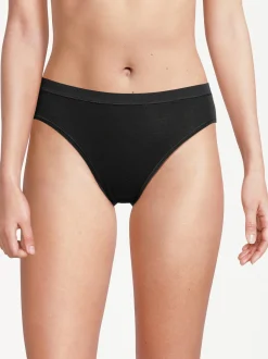 con-ta Damen Midi Slip - 3er Pack Feinripp in schwarz