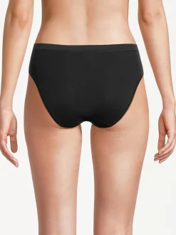 con-ta Damen Midi Slip - 3er Pack Feinripp in schwarz