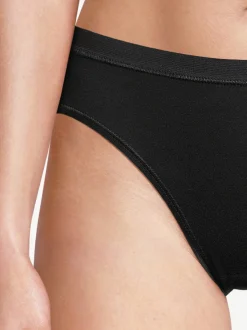 con-ta Damen Midi Slip - 3er Pack Feinripp in schwarz