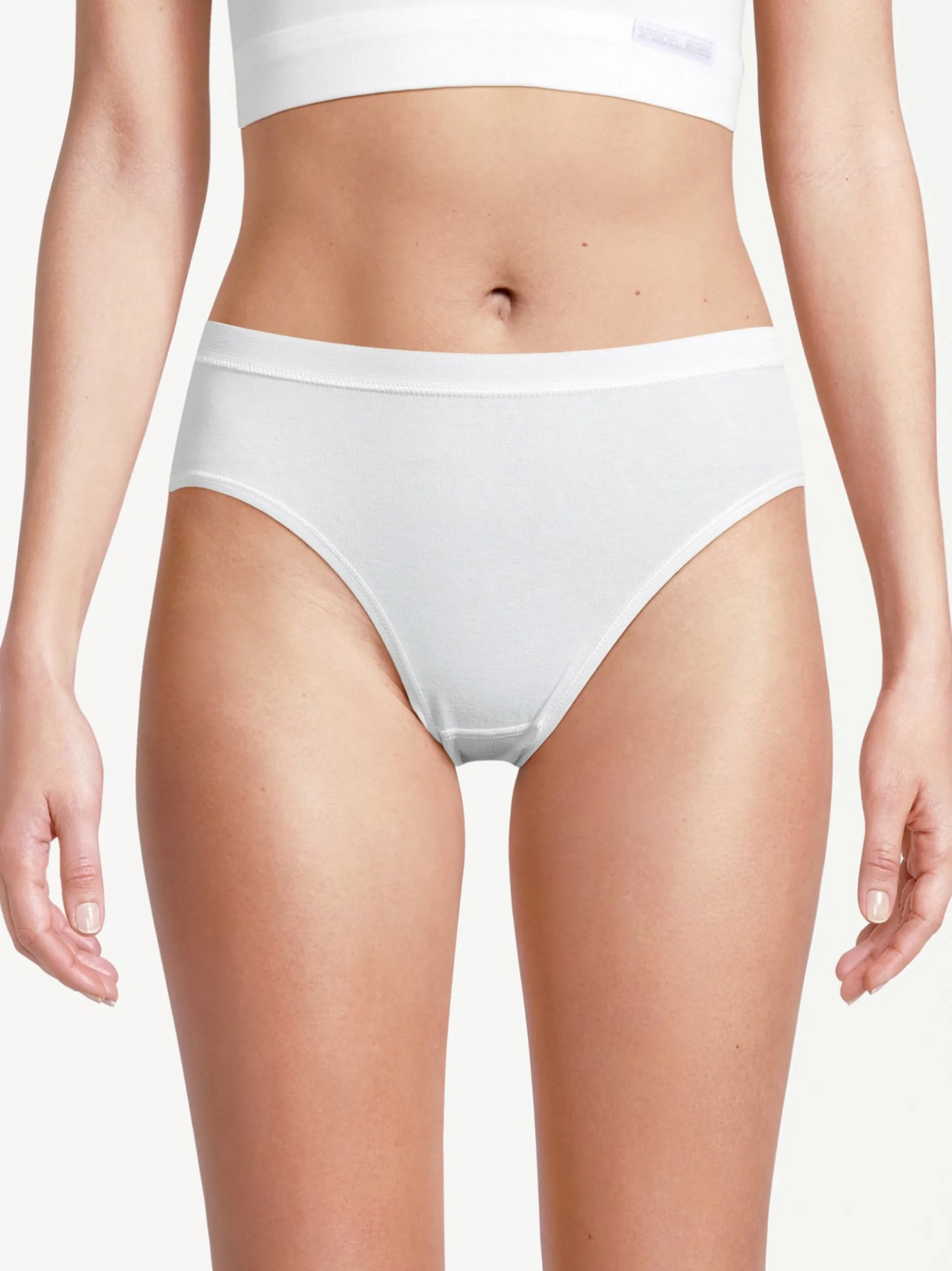 con-ta Damen Midi Slip - 6er Pack Feinripp in weiß