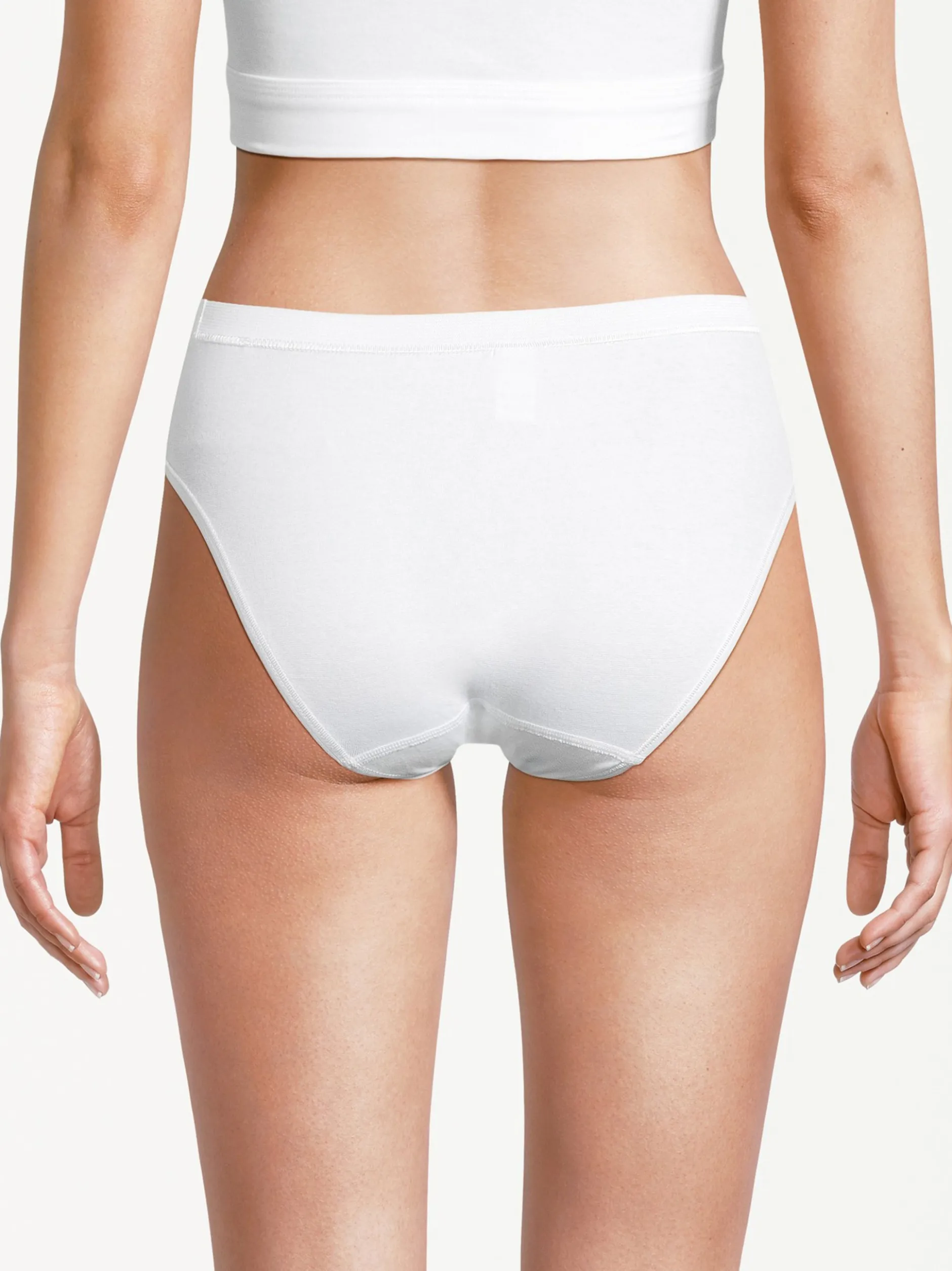 con-ta Damen Midi Slip - 6er Pack Feinripp in weiß