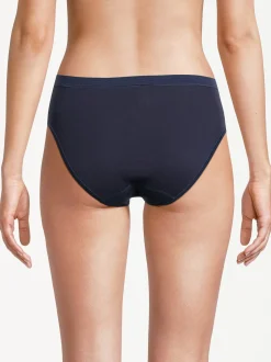 con-ta Damen Midi Slip - 3er Pack Feinripp in blau