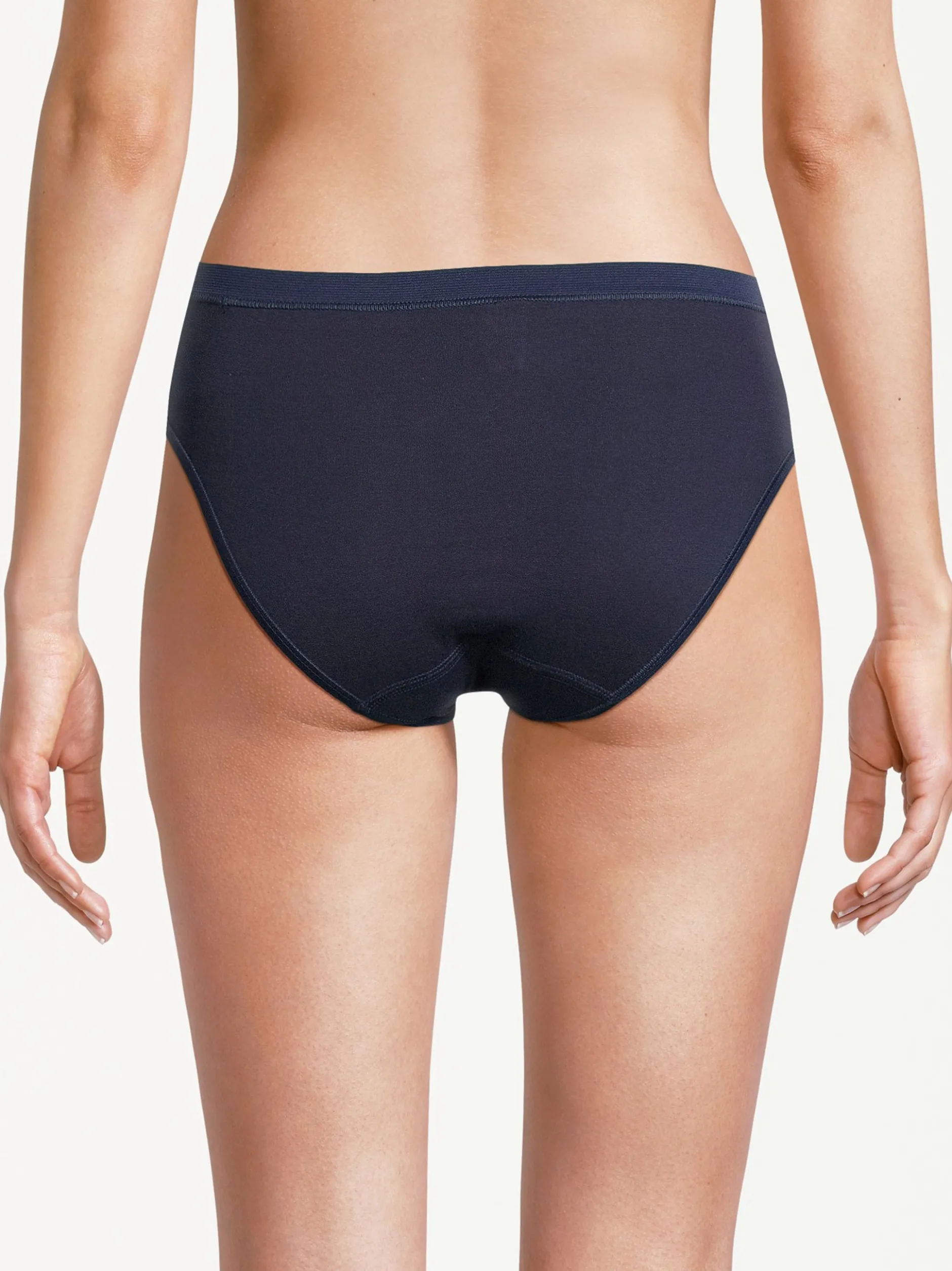 con-ta Damen Midi Slip - 5er Pack Feinripp in blau