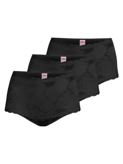 con-ta Damen Panty - 3er Pack Modal in schwarz