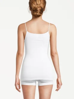 con-ta Damen Spaghetti Top - 3er Pack Modal in weiß