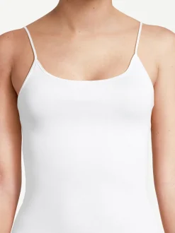 con-ta Damen Spaghetti Top - 3er Pack Modal in weiß