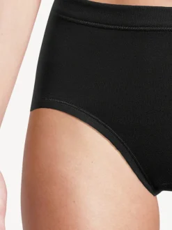 con-ta Damen Taillen Slip - 5er Pack Feinripp in schwarz