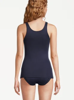con-ta Damen Unterhemd - 3er Pack Modal in blau