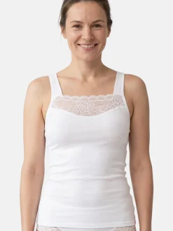 con-ta Damen Unterhemd - 6er Pack Modal in weiß