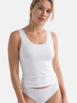 con-ta Damen Unterhemd - 6er Pack Modal in weiß