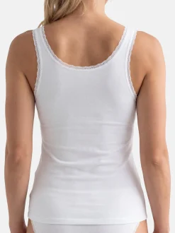 con-ta Damen Unterhemd - 6er Pack Modal in weiß