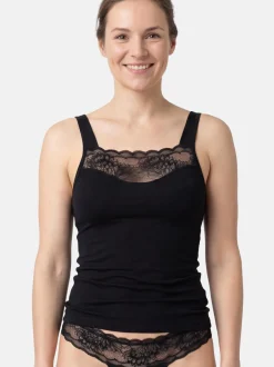 con-ta Damen Unterhemd - 6er Pack Modal in schwarz