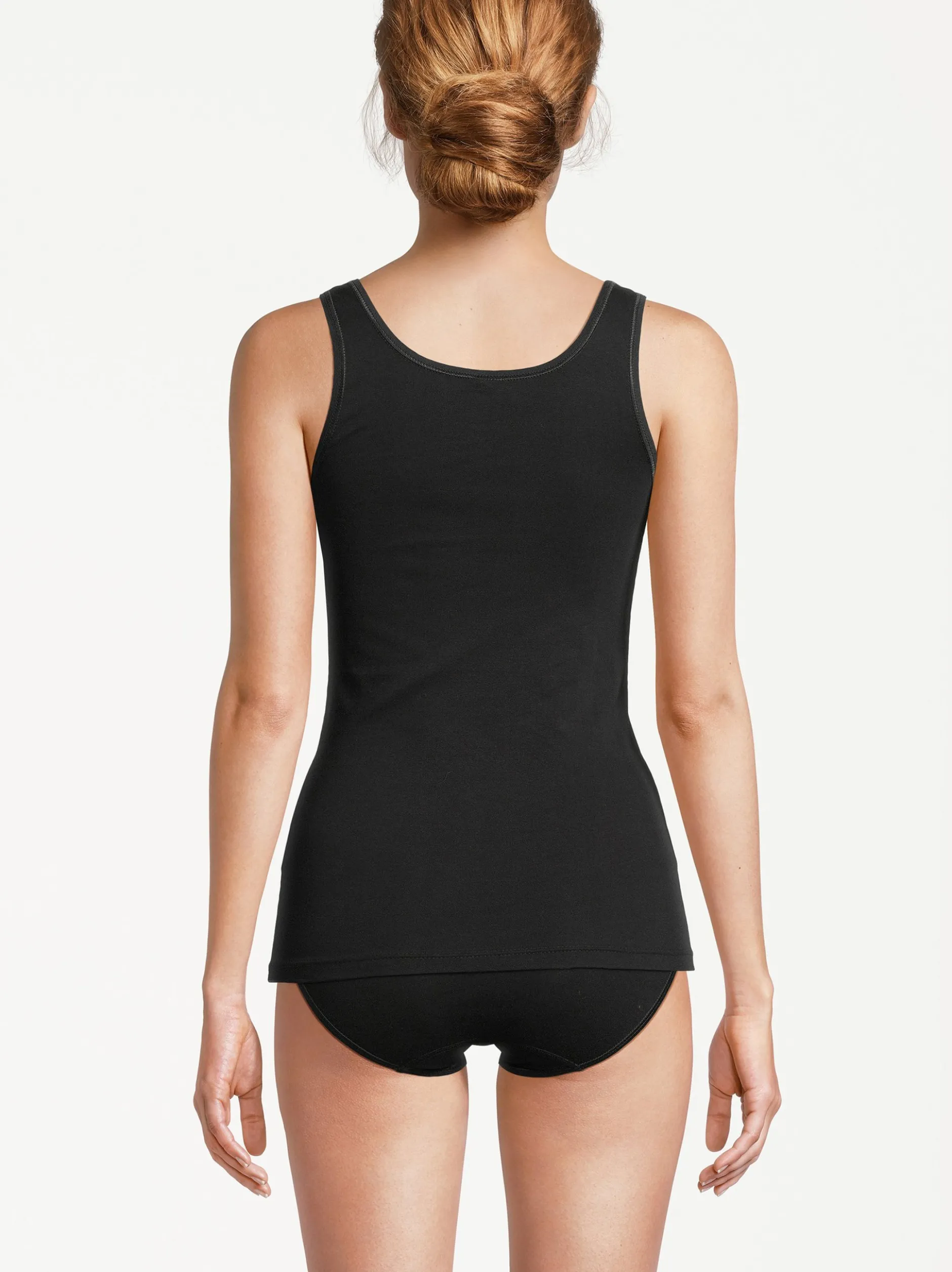 con-ta Damen Unterhemd - 3er Pack Feinripp in schwarz