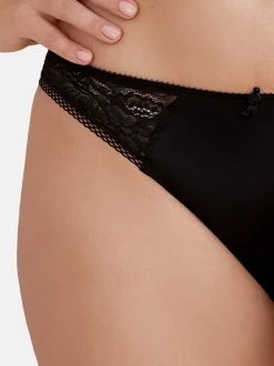 Conturelle Damen Mini-Slip - Secret Garden in schwarz