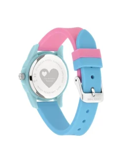 Cool Time Mädchen Armbanduhr - The Cool Red Apple in hellblau