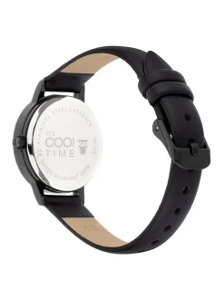Cool Time Mädchen Armbanduhr - The Cool Rose Flower Power in schwarz
