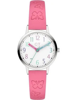 Cool Time Mädchen Armbanduhr - The Cool Pink Butterfly in pink