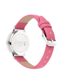 Cool Time Mädchen Armbanduhr - The Cool Pink Butterfly in pink