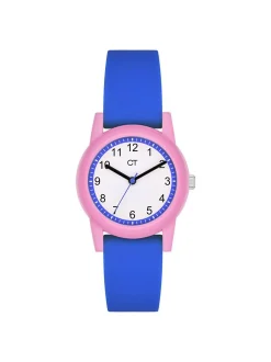Cool Time Mädchen Armbanduhr - The Cool Pink Retro in blau