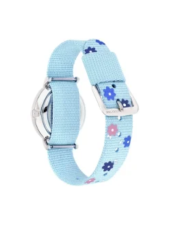 Cool Time Mädchen Armbanduhr - The Cool Flower Power in hellblau
