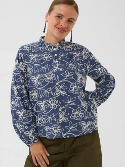 Culture Damen Bluse CUnikola in blau