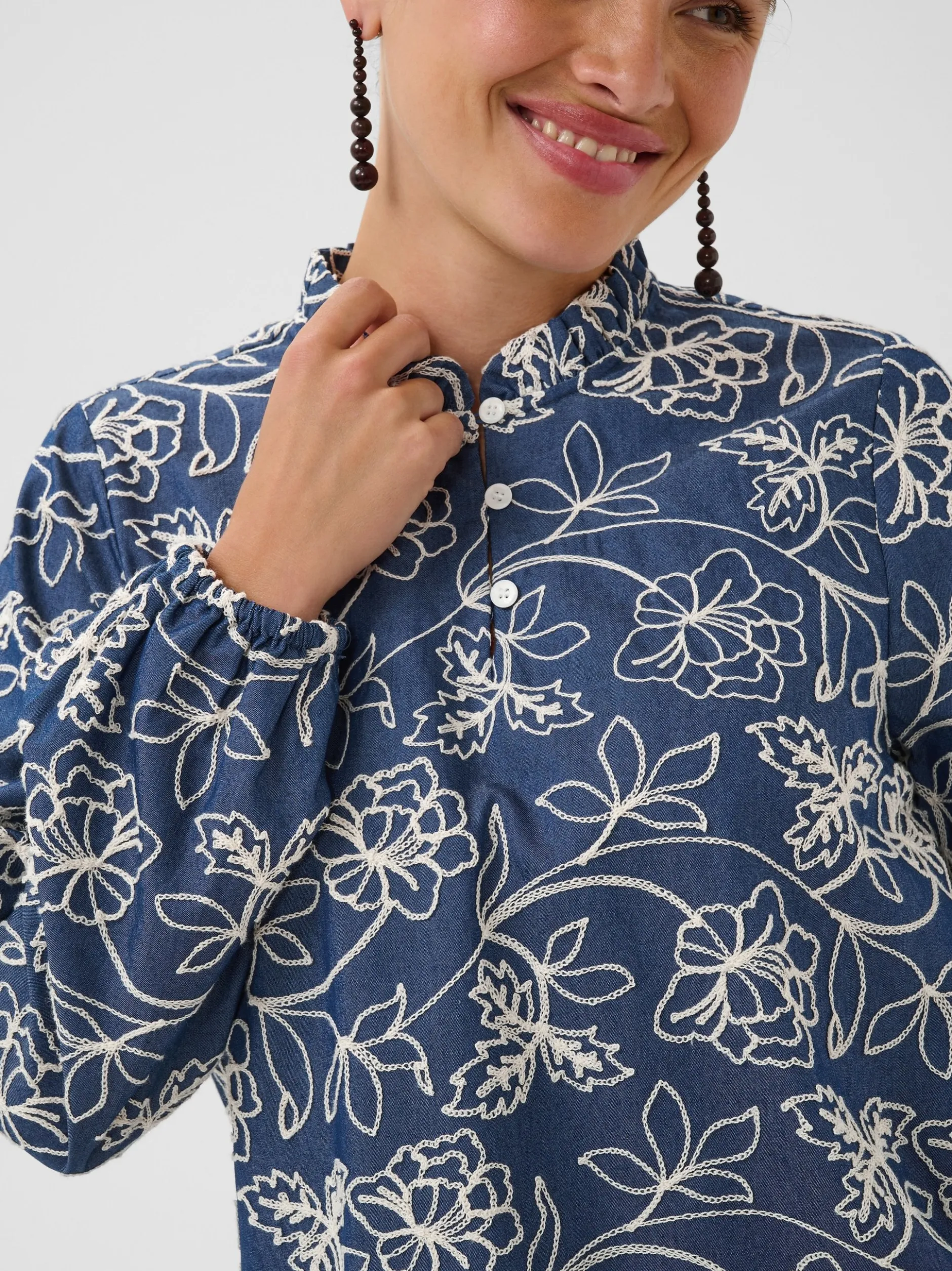 Culture Damen Bluse CUnikola in blau