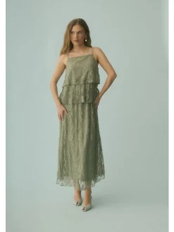 Culture Damen Kleid CUnianca in grün