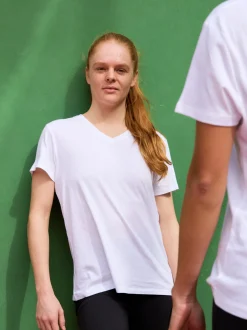 DANISH ENDURANCE Damen T-Shirt in weiß - Ärmel: kurzarm