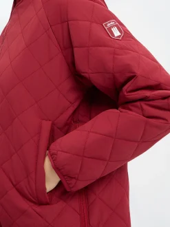 Derbe Damen Steppjacke - Quiltby in bordeaux