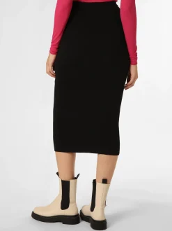 Designers Remix Damen Rock in schwarz - Länge: midi