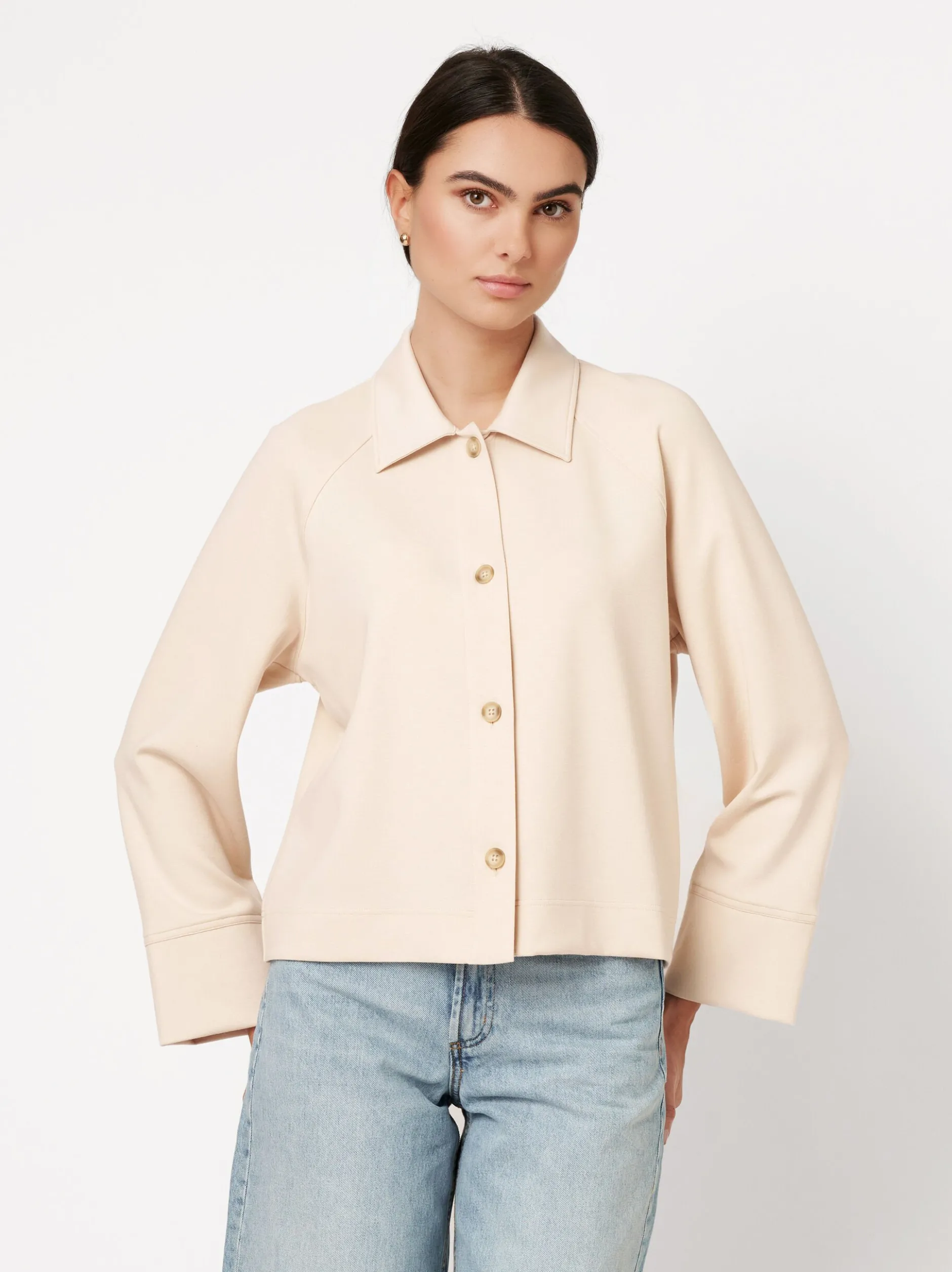 DESOTO Damen Hemdjacke - Sina in beige