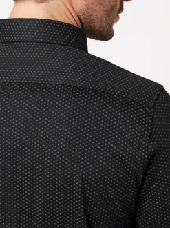 DESOTO Herren jerseyhemd in schwarz - Ärmel: langarm