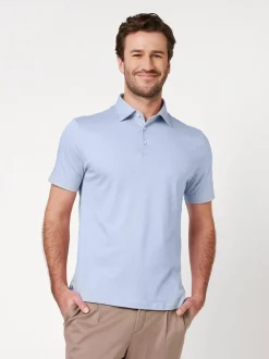 DESOTO Herren Poloshirt in hellblau - Ärmel: kurzarm