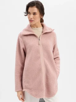 Didriksons Damen Teddy-Jacke in altrosa