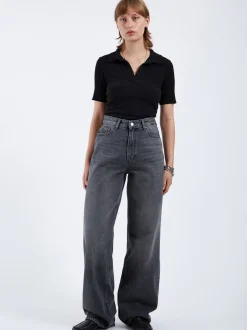 Dr. Denim Damen Jeans – Donna High Relaxed Jeans in grau