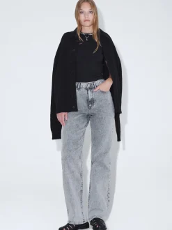 Dr. Denim Damen Jeans – Echo High Straight in schwarz