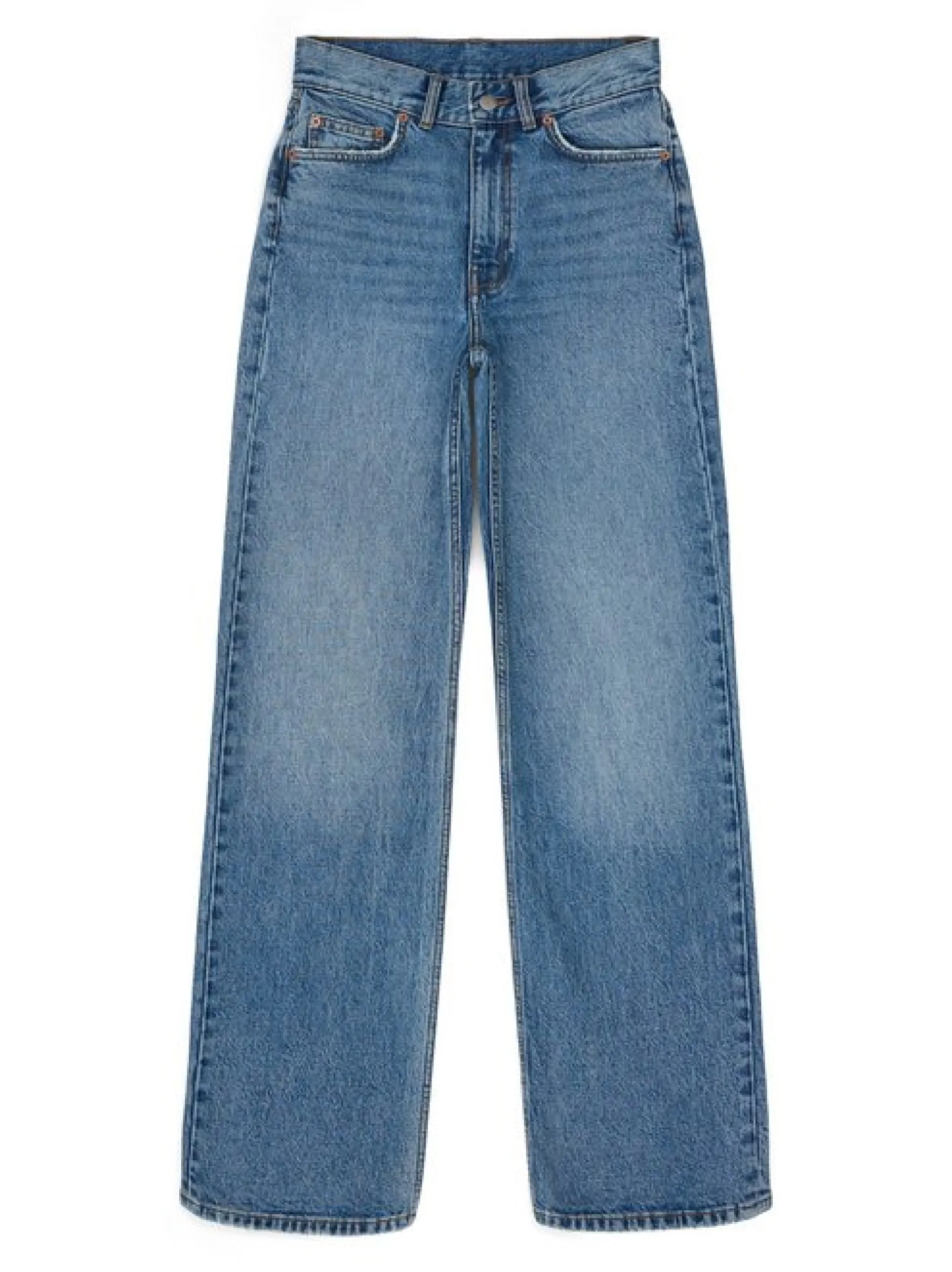 Dr. Denim Damen Jeans – Echo High Straight in medium stone