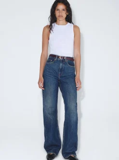 Dr. Denim Damen Jeans – Echo High Straight in denim