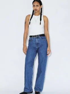 Dr. Denim Damen Jeans – Echo High Straight in medium stone