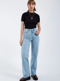 Dr. Denim Damen Jeans – Echo High Straight in bleached