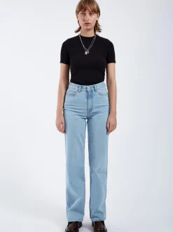 Dr. Denim Damen Jeans – Echo High Straight in bleached