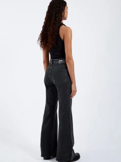 Dr. Denim Damen Jeans – Elba Mid Bootcut in schwarz