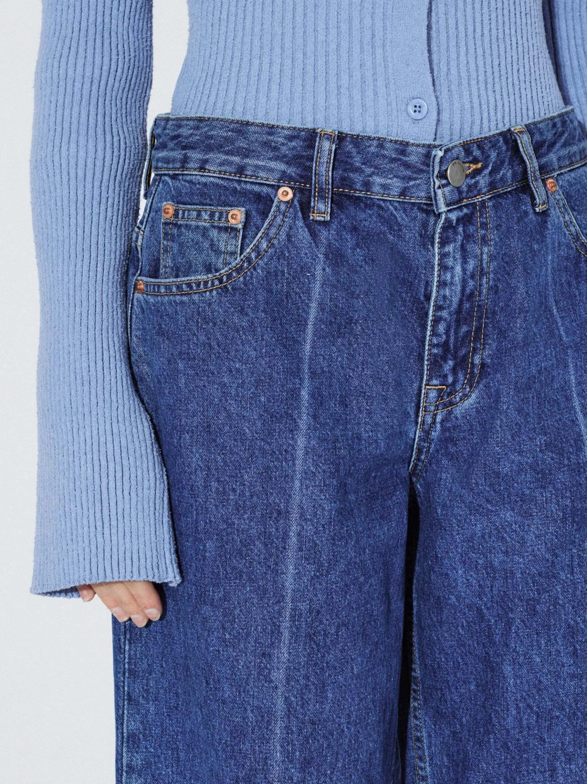 Dr. Denim Damen Jeans – Hill Low Relaxed Jeans in medium stone