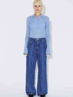 Dr. Denim Damen Jeans – Hill Low Relaxed Jeans in medium stone