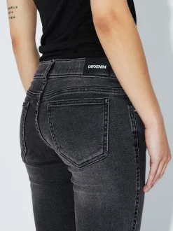 Dr. Denim Damen Jeans – Kily Low Bootcut in grau