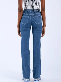 Dr. Denim Damen Jeans – Lexy Straight in medium stone