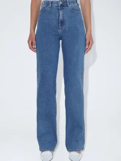 Dr. Denim Damen Jeans - Moxy High Straight in light stone