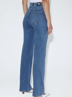 Dr. Denim Damen Jeans - Moxy High Straight in light stone