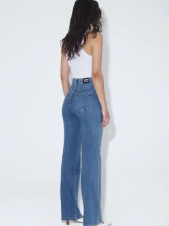 Dr. Denim Damen Jeans - Moxy High Straight in light stone