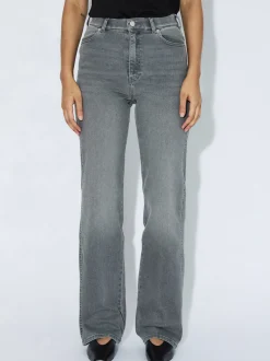 Dr. Denim Damen Jeans - Moxy High Straight in grau